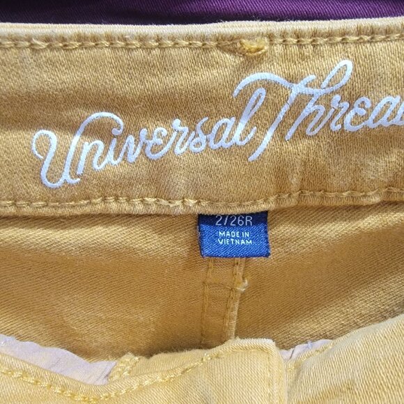 ✨UNIVERSAL THREAD Size 2/26 Reg Women High Rise Skinny Jeans Mustard Stretch new - Picture 4 of 8